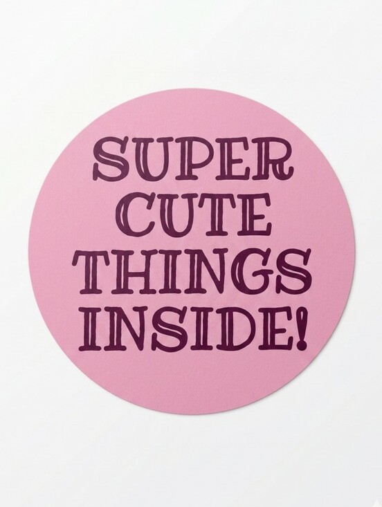 vixen676 Other - 3/$15 50 Pcs Super Cute Things Inside Stickers 2" Round Packaging Labels